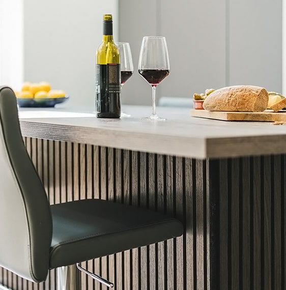 Dining Table with Vertical Timber Cladding