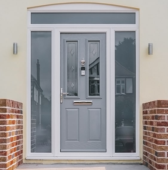 New front door and porch construction