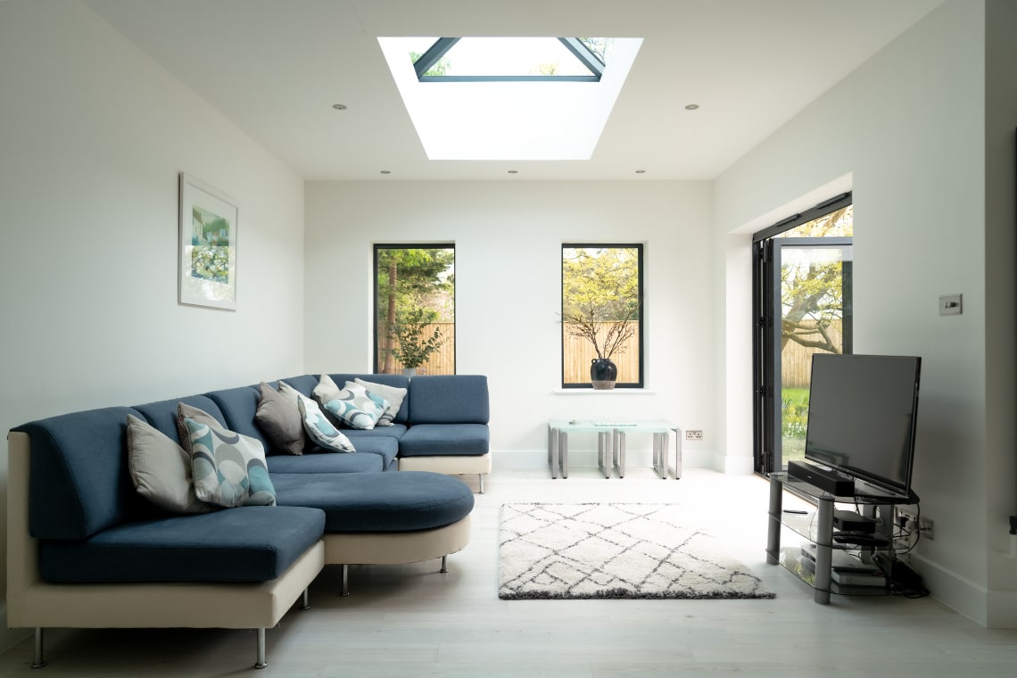 Living area flooded with soft natural light