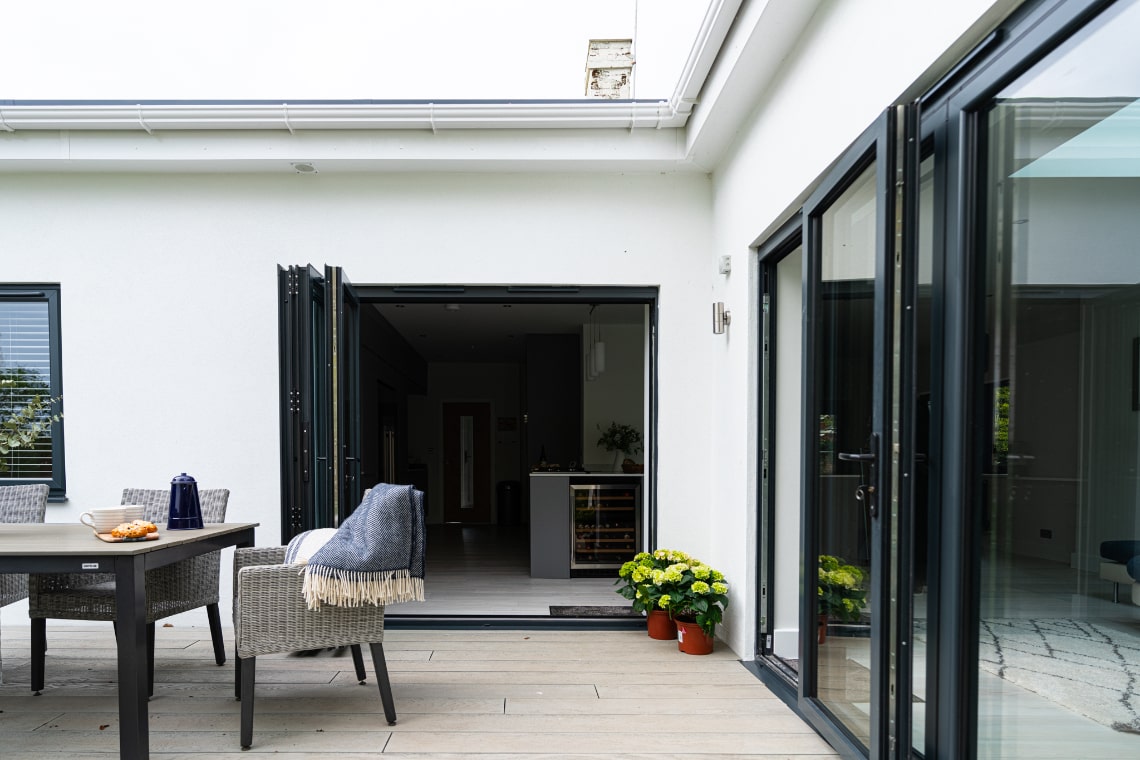 Perfectly framing bi-fold doors
