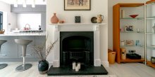 Traditional, cast-iron fire surround