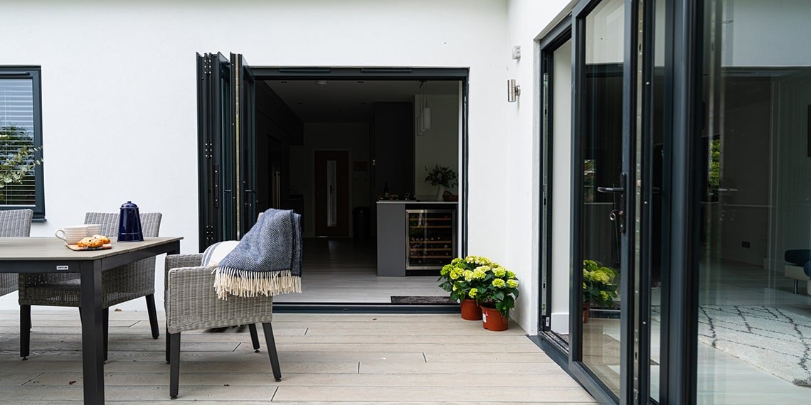 Bi-fold doors opening up onto the garden
