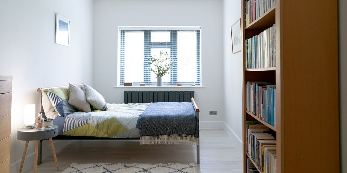 Guest Bedroom with Bookcase