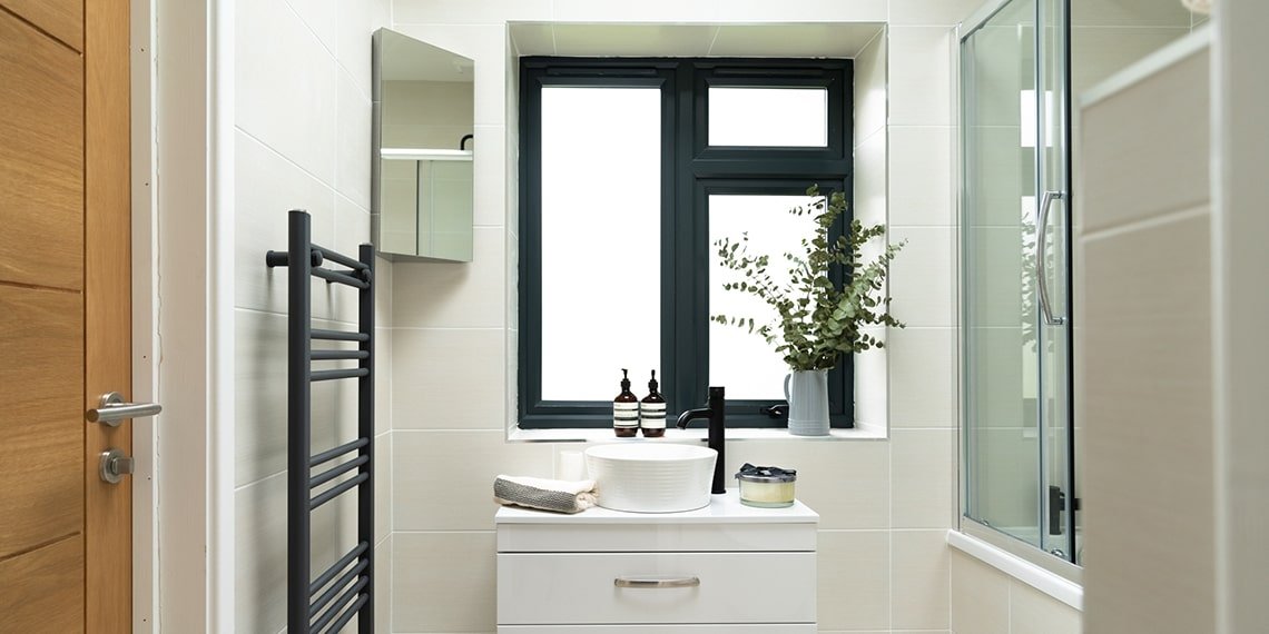 Modern Black and White Bathroom
