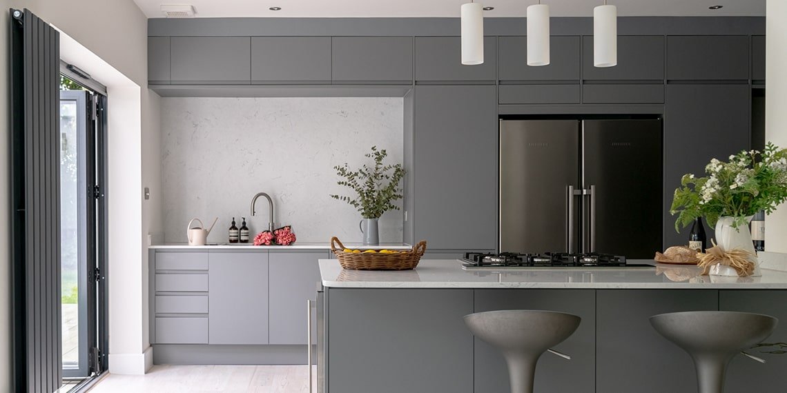 Cool matt grey kitchen