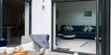 Open bi-fold doors