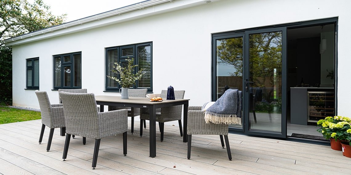 New Modern Outside Dining Area