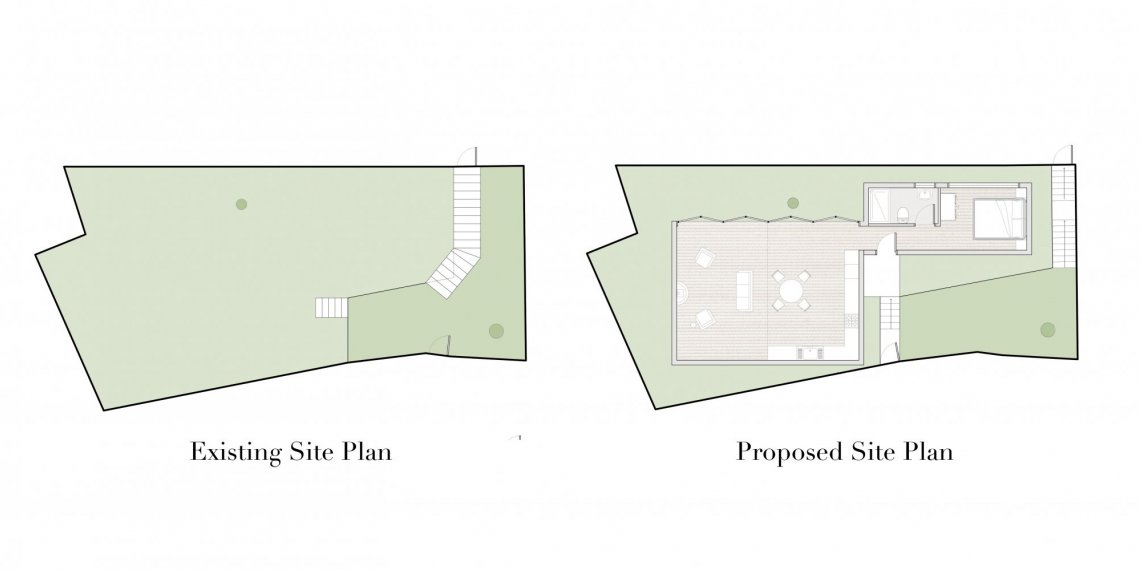 Existing and proposed site plans