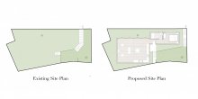 Existing and proposed site plans