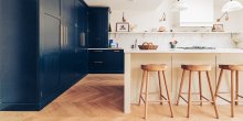 Navy Blue Kitchen Cupboards