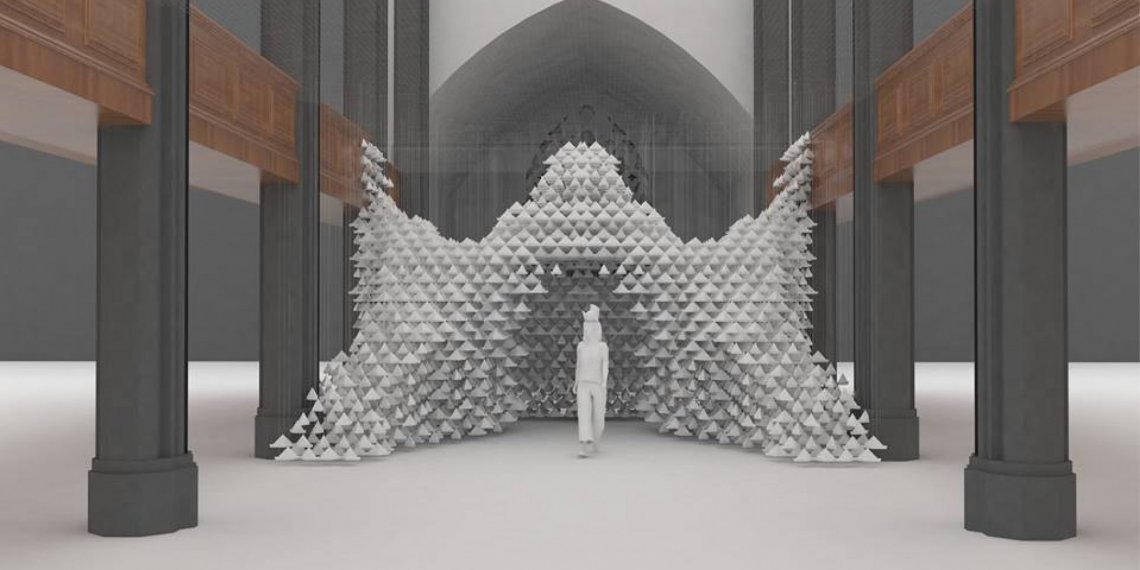 Hat Installation, Stockport Manchester. Proposed perspective design