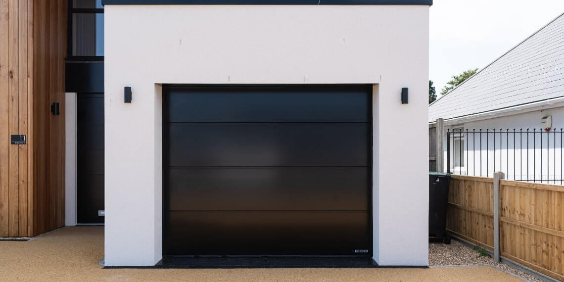 Modern Black Garage Door