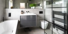 Grey and White Wash Sink