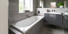 Modern White and Grey Bathtub