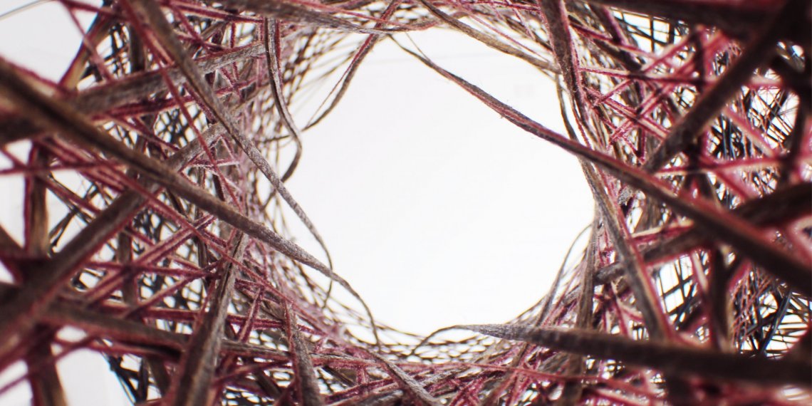 Robotic Fibre Winding element pink