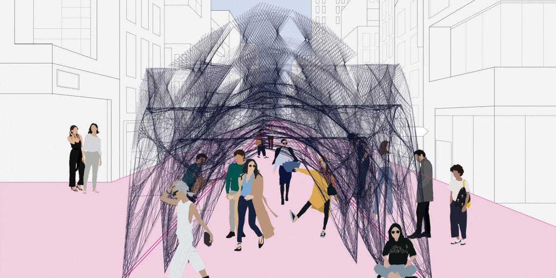 Fibrous Architecture Installation Walkway