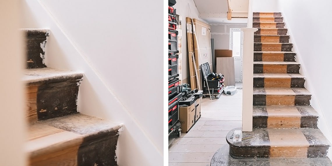 Work in progress to the stairwell